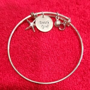 Silver Charm Bangle Bracelet